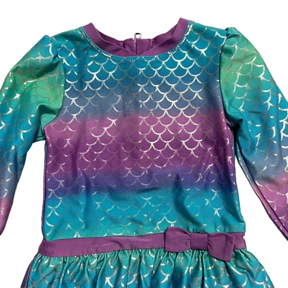 Cat & Jack 2T Mermaid Rashguard Swim Bathing Suit